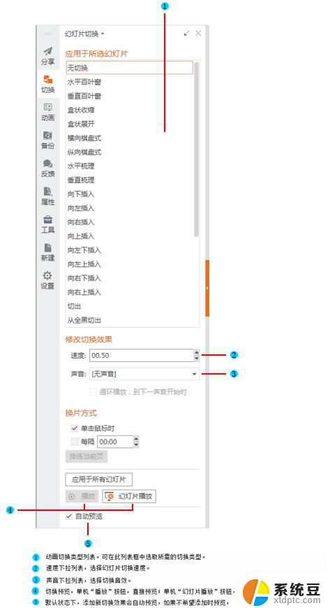 wps可以每个页面用一种切换效果吗 wps每个页面可以选择不同的切换动画吗